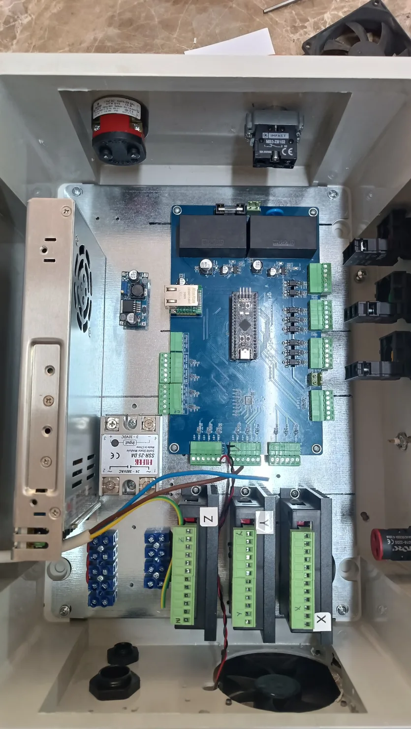 CNC elektrik kontrol panosu, sürücü bağlantıları ve elektronik kart