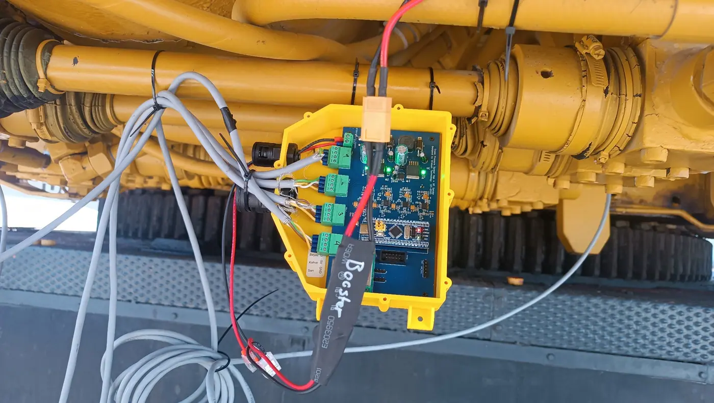 Saha testinde kullanılan elektronik veri toplama modülü